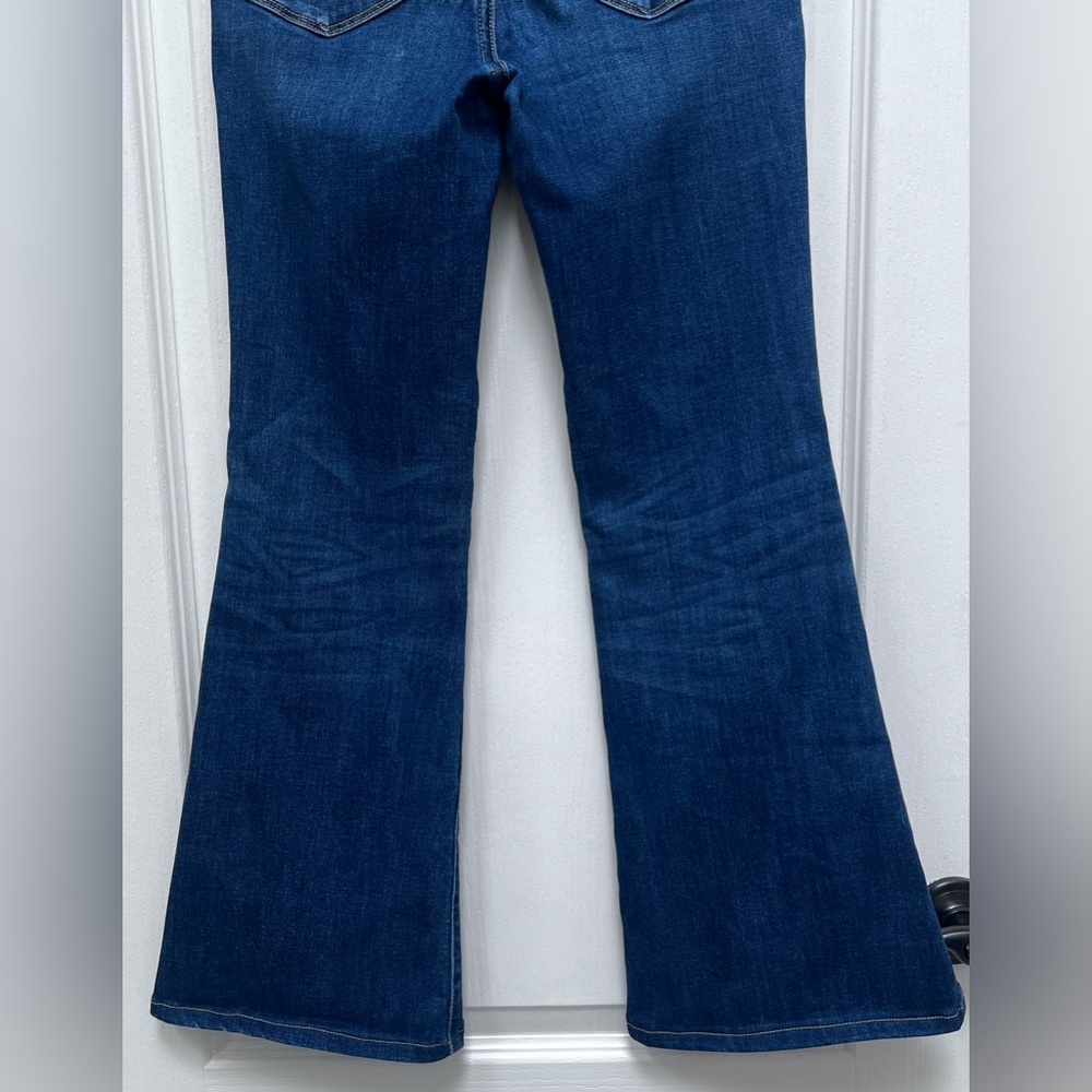American Eagle Outfitters Next Level Stretch Women's Dark Blue Flared Jeans SZ 2 - Picture 9 of 14